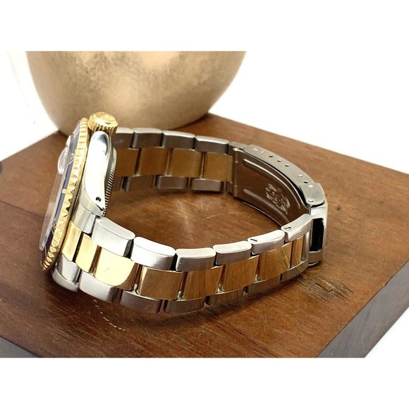 Rolex Men's Watch 16613 Submariner Automatic Blue Dial Two Tone 18k Gold Steel - Picture 8 of 13